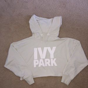 Ivy Park Pale Mint Blue cropped hoodie. Small